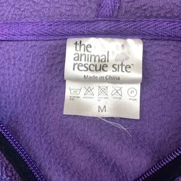 Purple Fleece Full Zip Hoodie Jacket Size M - Picture 9 of 9